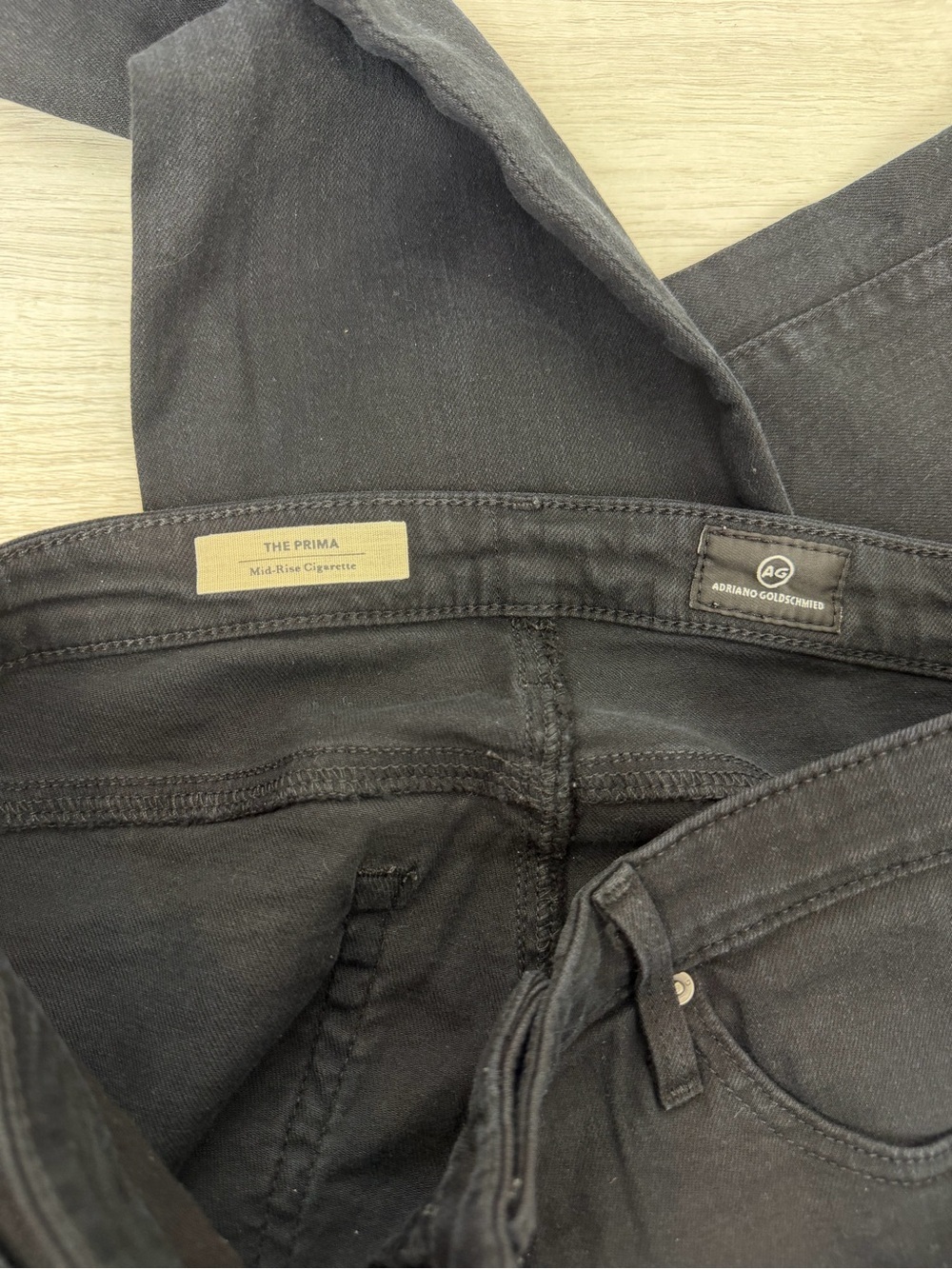 AG Adriano Goldschmied The Prima Mid-Rise Cigarette Jeans in Black Size 29R - Picture 9 of 14